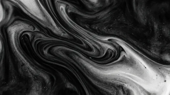 Black and white abstract liquid flow gradient with grainy noise texture, smooth monochrome movement, dramatic minimalist atmosphere, ultra-realistic, no logos.