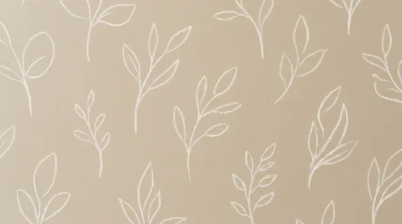 Minimal beige abstract leaf pattern with soft chalk-like outlines, modern botanical spacing and calm neutral atmosphere, ultra-realistic, no logos.