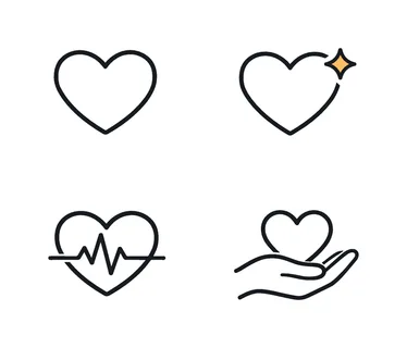Heart symbols representing love connection and emotional communication in modern lifestyle and relationship themes designed for universal greeting and wellness visuals, a