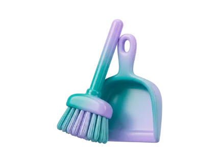 A stylish, gradient-colored dustpan and brush set, perfect for maintaining a tidy living space and performing household chores efficiently