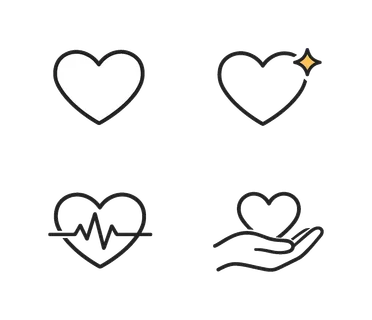 Heart symbols representing love connection and emotional communication in modern lifestyle and relationship themes designed for universal greeting and wellness visuals, a