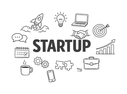 Entrepreneurship and startup launch concept focused on turning innovative ideas into successful ventures, building business foundations and navigating the early stages of company