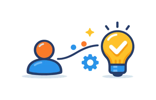 Expert consultation scenario focused on receiving professional advice and specialized knowledge to solve complex problems in a business environment, a simple user icon