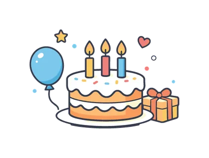 Celebration planning and joyful party atmosphere in a lifestyle event context focused on organizing memorable birthdays and social gatherings, a birthday cake with