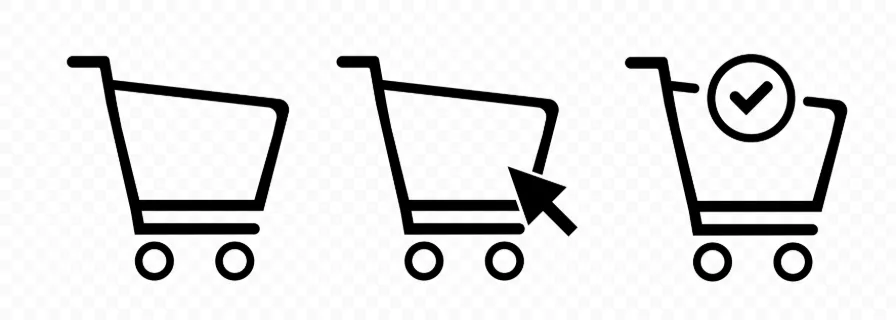Add to cart icon set. Online shopping. Place an order. Vector line icon for Business and Advertising.