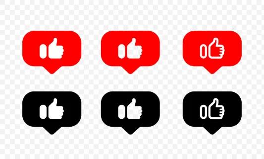 Like icon set vector. Thumb up sign. Social media concept. Vector line icon for Business and Advertising.