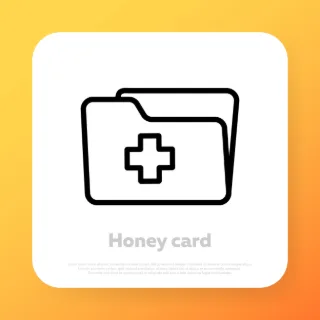 Patient profile medical card icon. Medical diagnosis document. Patient health information. Vector line icon for Business and Advertising.