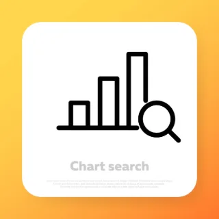 Statistical data icon. Analysis chart. Management analytics. Vector line icon for Business and Advertising.