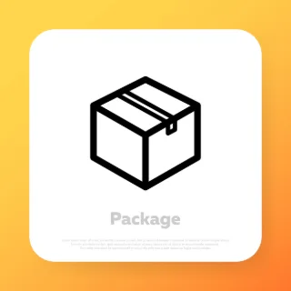 Parcel icon. Fast delivery service concept. Vector line icon for Business and Advertising.