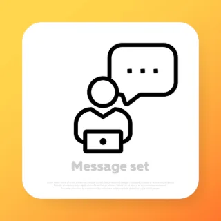 Online support icon. Helpline service. Hotline concept. Vector line icon for Business and Advertising.