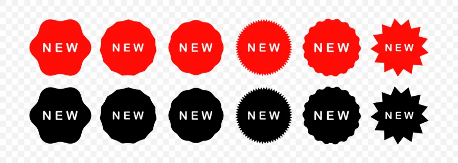New coupon icon vector. New collection sticker advertising. Price tag. Vector line icon for Business and Advertising.