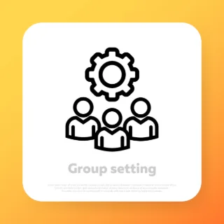 Teamwork icon. Leadership. Vector line icon for Business and Advertising.