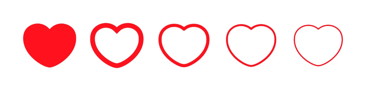 Like icon set. Social media concept. Vector line icon for Business and Advertising.