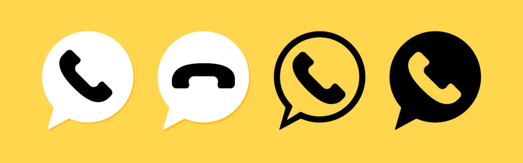 Answer phone call icon set. Incoming call. Vector line icon for Business and Advertising.