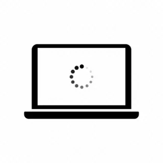 Software update on laptop icon. Laptop with loading sign on the screen. System upgrade for your web site design, logo, app, UI. Vector line icon for Business and Advertising.