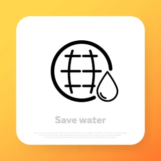 Save the water icon. Save environment concept. Vector line icon for Business and Advertising.