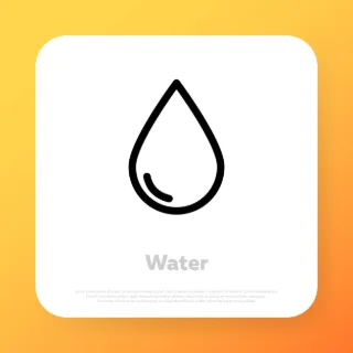 Water drop icon. Save environment concept. Vector line icon for Business and Advertising.