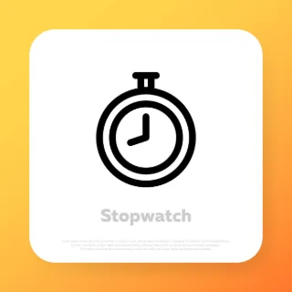 Stopwatch icon. Chronometer. Vector line icon for Business and Advertising.