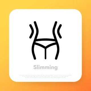 Slimming icon. Slim body. Health lifestyle. Diet and sport concept. Vector line icon for Business and Advertising.