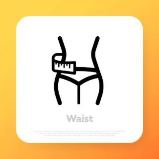 Slimming waist icon. Diet and sport life to be skinny. Health lifestyle concept. Vector line icon for Business and Advertising.