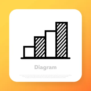 Statistic data icon. Analytic chart. Business concept. Vector line icon for Business and Advertising.