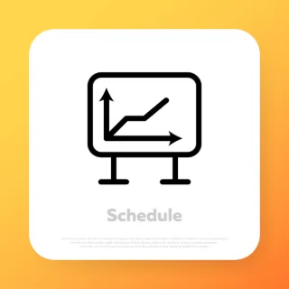 Statistic data icon. Analytic chart. Business concept. Vector line icon for Business and Advertising.