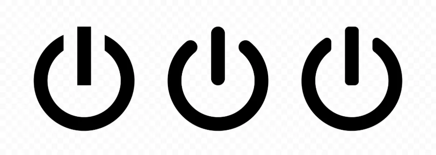 Power button icon set. On, off button. Vector line icon for Business and Advertising.