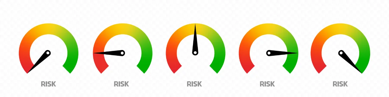 Speedometer icon set. Sport car odometer with motor miles measuring scale. Raising speed counter. Vector line icon for Business and Advertising.