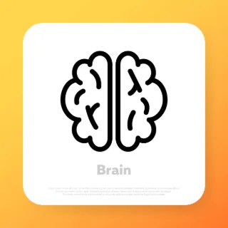 Brain icon. Knowledge concept. Brainstorm. Vector line icon for Business and Advertising.