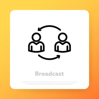Communication icon. Teamwork relationship concept. Vector line icon for Business and Advertising.