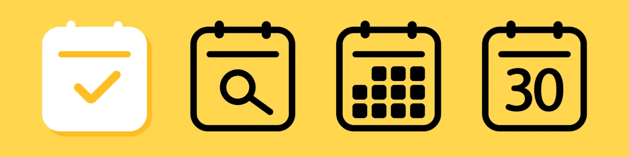 Calendar icon. Deadline date. Vector line icon for Business and Advertising.