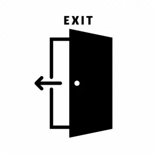 Exit icon. Emergency door. Vector line icon for Business and Advertising.