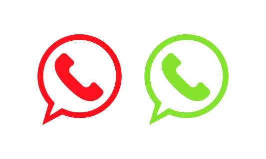 Answer and decline phone call icon. Answer and decline button. Vector line icon for Business and Advertising.