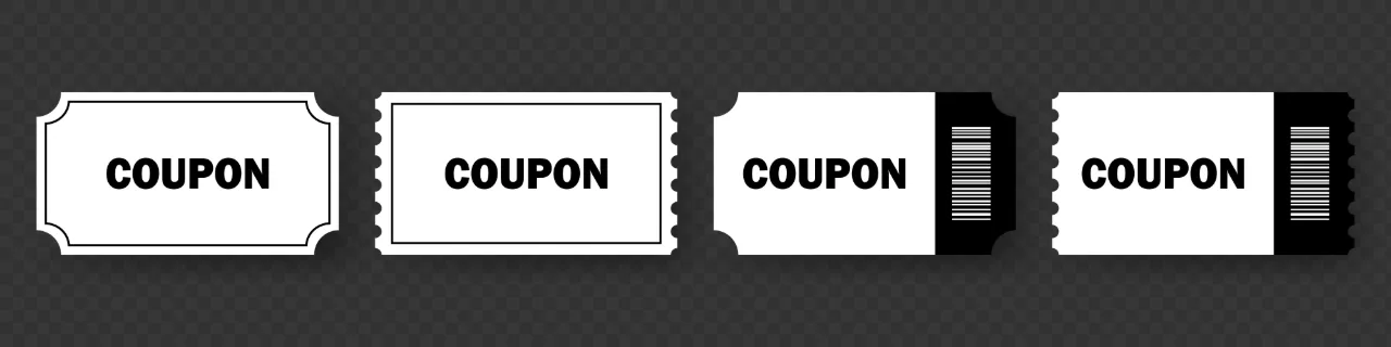 Gift voucher icon set. Online shopping. Coupon certificate. Vector line icon for Business and Advertising.