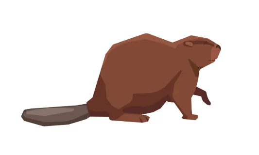 Beaver icon. Animal logo. Vector line icon for Business and Advertising.