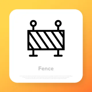 Under construction road fence icon. Road barricade. Vector line icon for Business and Advertising.