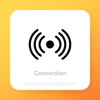 Wireless signal icon. Internet wireless signal. Vector line icon for Business and Advertising.