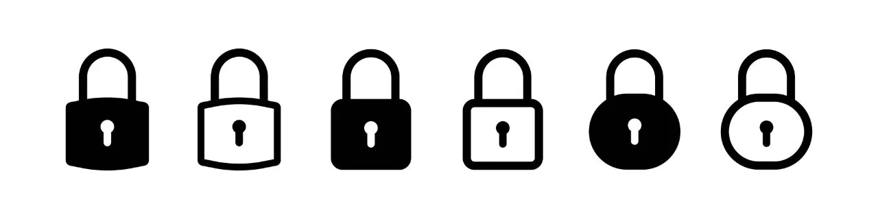 Lock icon set. Privacy concept. Security. Lock symbol for your web site design, logo, app, UI. Vector line icon for Business and Advertising.