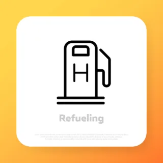 Refueling icon. Gasoline station. Symbol for your web site design, logo, app, UI. Vector line icon for Business and Advertising.