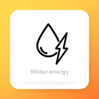 Hydroelectric power station icon. Alternative energy. Vector line icon for Business and Advertising.