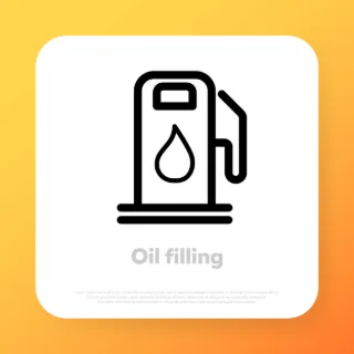 Gas station icon. Fuel, gas, gasoline, oil, petrol signs. Vector line icon for Business and Advertising.