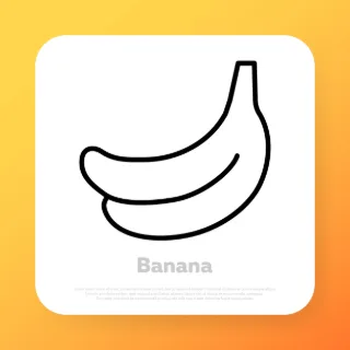 Banana line icon. Fruit icon. Vector line icon for Business and Advertising.
