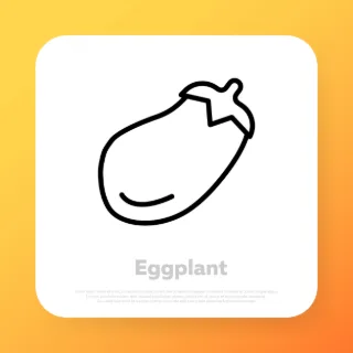 Eggplant line cion. Vegetable icon. Vector line icon for Business and Advertising.