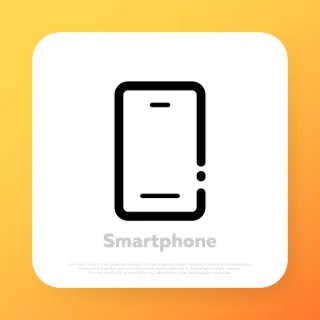 Smartphone line icon. Phone mockup. Gadget device. Vector line icon for Business and Advertising.