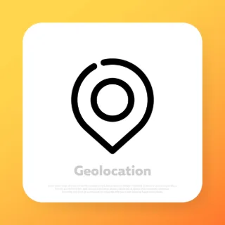 Geolocation line icon. Geotag position. Location marker. Vector line icon for Business and Advertising.