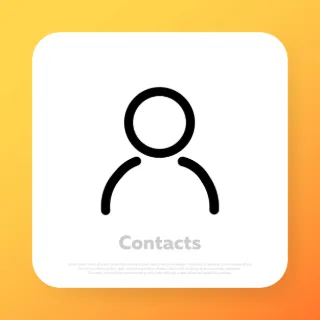 Contact line icon. Contact us. Communication symbol. Vector line icon for Business and Advertising.