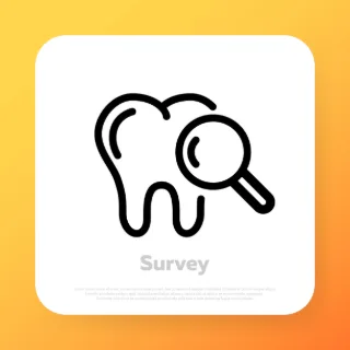 Dental examination icon. Dental clinic. Tooth care concept. Treat a tooth. Vector line icon for Business and Advertising.