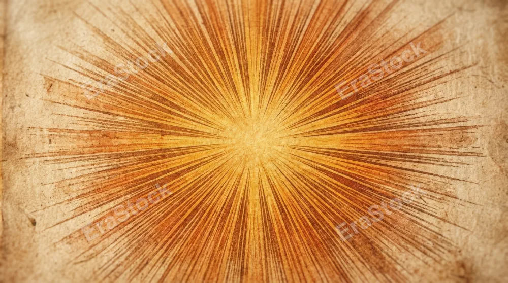 A radiant sunburst texture with expanding rays, warm tonal fade and vintage energetic symmetry, ultra-realistic, no logos.