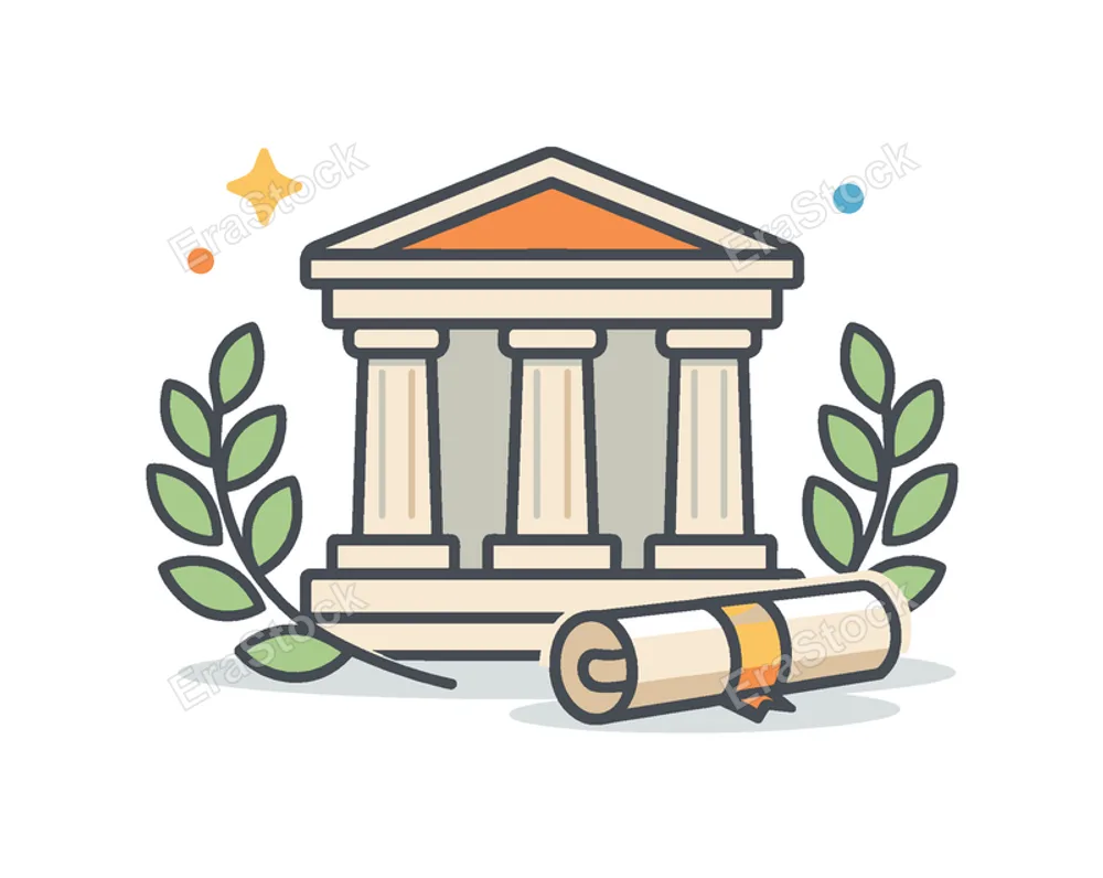 Cultural heritage preservation and historical appreciation in an educational context highlighting ancient architecture and timeless knowledge, a classical temple with