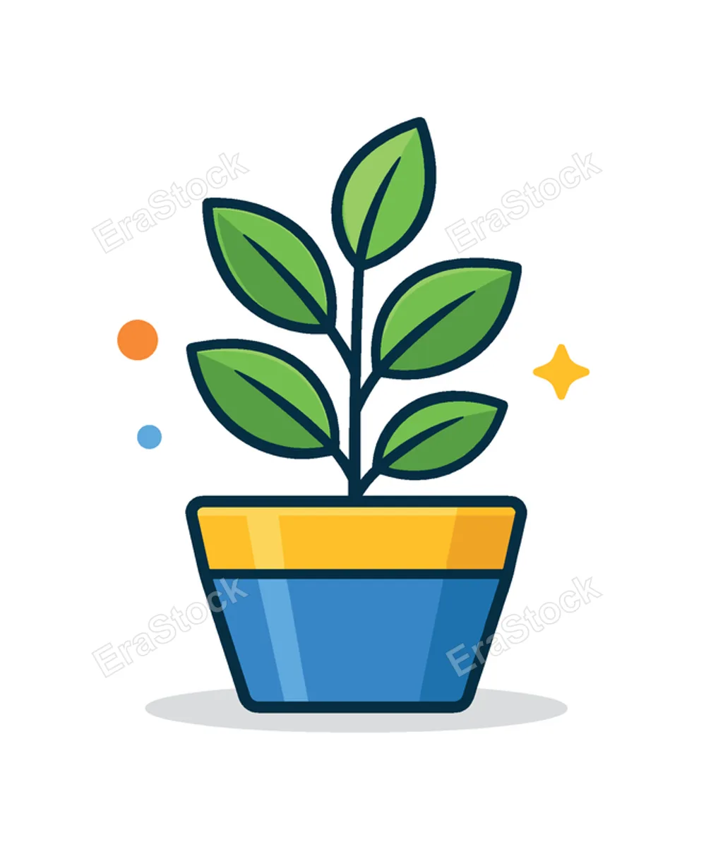 Minimal home decoration idea focused on bringing a touch of nature into clean contemporary interiors, a single leafy plant in a simple geometric pot expressing calm atmosphere